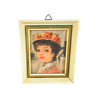 Miniatuur - Litho - Aquarel - Houten Lijst - Frankrijk - 1E Kwart 20E Eeuw thumbnail 1