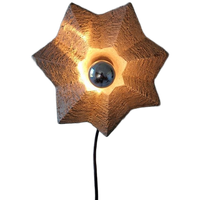 Brutalist Vintage Keramieken Stervorm Wandlamp Jaren 70