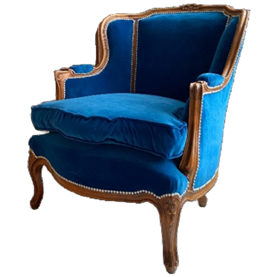 Koningsblauwe Oorfauteuil 1