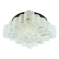 Vintage Plafondlamp Plafonnière 'morgenstjerne' Glas Glazen