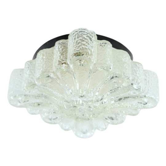 Vintage Plafondlamp Plafonnière 'morgenstjerne' Glas Glazen 1