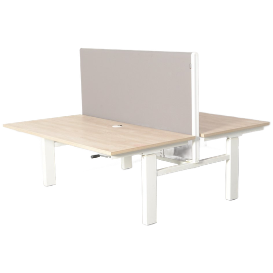 Solidesk Benchwerkplek, Oak Light Blad, 160 X 80 Cm, Hoogte Instelbaar Onderstel D.m.v. Handsling 1