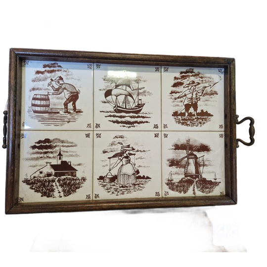 Mooi Klassiek Dienblad Met Tegeltjes 1