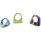 3 X Vintage - Lucite- Ring - 70S thumbnail 1