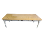 Prachtige Grote Witte Landelijke Eettafel 250 Cm thumbnail 1