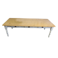 Prachtige Grote Witte Landelijke Eettafel 250 Cm