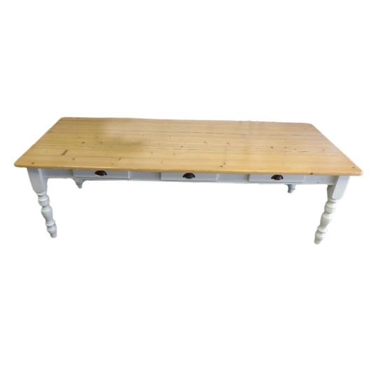 Prachtige Grote Witte Landelijke Eettafel 250 Cm 1