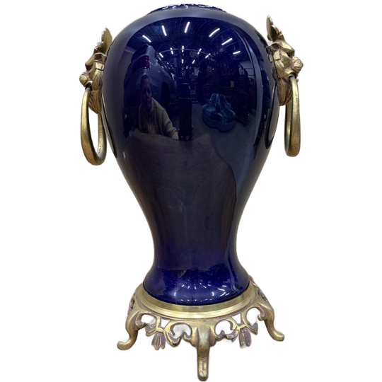 Kobaltblauw Vaas Met Bronzen Monturen 1