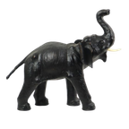 Grote Vintage Lederen Olifant Omersa Stijl Beeld Sculptuur 50cm thumbnail 1