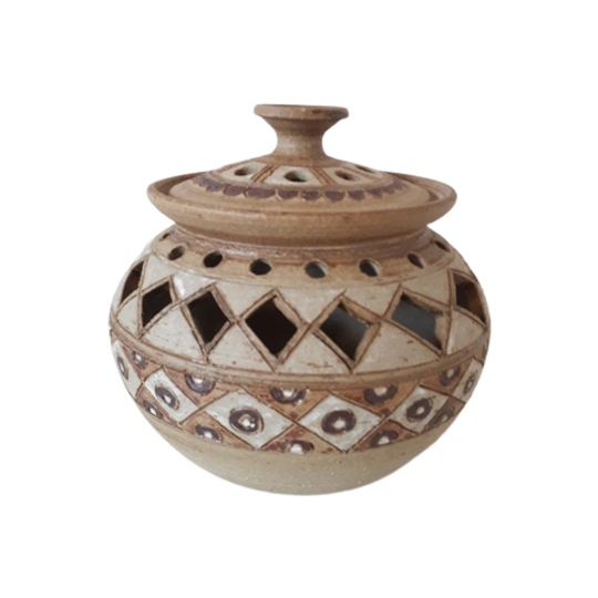 Keramiek Vintage Waxine Houder Wierrook Potje 1
