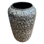 Large Ceramic Black And White Vase By Scheurich Germany Model 546-40 thumbnail 1