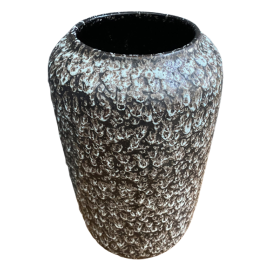 Large Ceramic Black And White Vase By Scheurich Germany Model 546-40 1