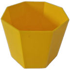 Jaren 70 Kunststof Vintage Bloempot Retro Pot Gele Bloempot thumbnail 1