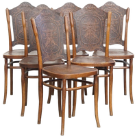 Set Van 6 Originele Antieke Jacob En Josef Kohn Bentwood Design Thonet Stoelen Uit Begin 20e Eeuw