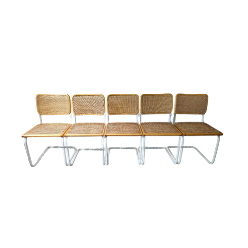 5 Cesca Eetkamerstoelen Marcel Breuer