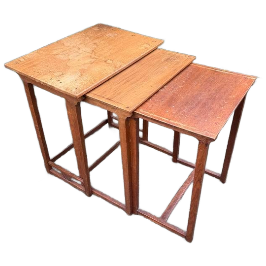 Art Deco Nestingtafels / Mimiset - Eikenhout 1