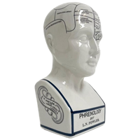 Keramieken 30 Cm Hoge Phrenology Hoofd, 1990’s