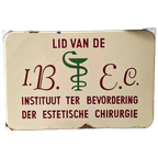 Emaille Bord Estetische Chirurgie, Langcat Bussum. thumbnail 1