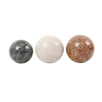 Set Van 3 Grote Gepolijste Bollen Marmer Natuursteen Bal thumbnail 1