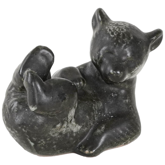 Ceramic Teddy Bear Figurine, Danish Design, 1960s, Made In Denmark 1