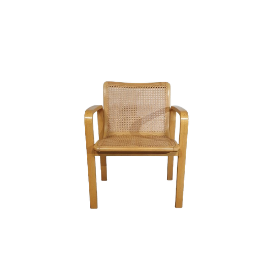 Beech Wood And Webbing Side Chair By Olivo Pietro, Italy, 1970s 1