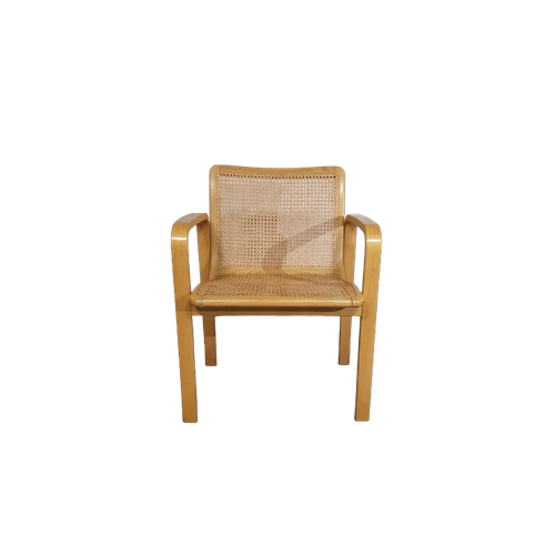 Beech Wood And Webbing Side Chair By Olivo Pietro, Italy, 1970S