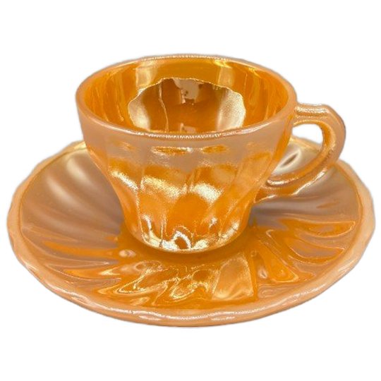 Fire King Kop En Schotel Peach 50's 1