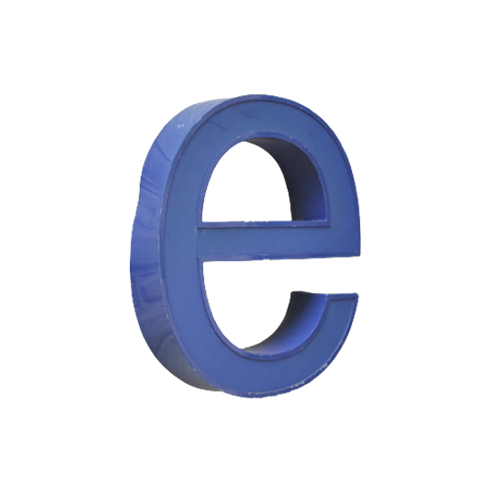 Qd32 – Aluminium – Metalen – Letter E 1
