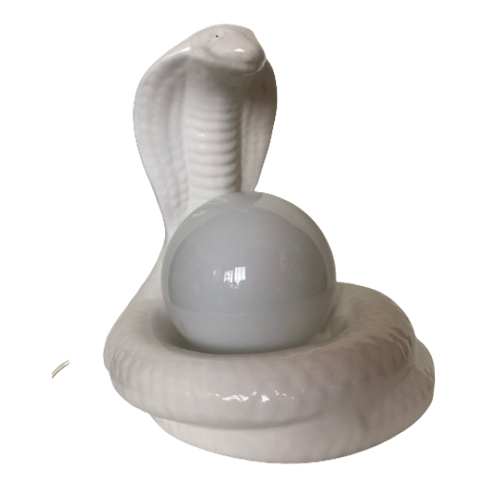 Vintage Ceramic Snake Cobra, 1970s 1