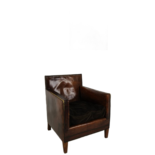 Prachtige Leren Clubfauteuil – Jaren 30 1
