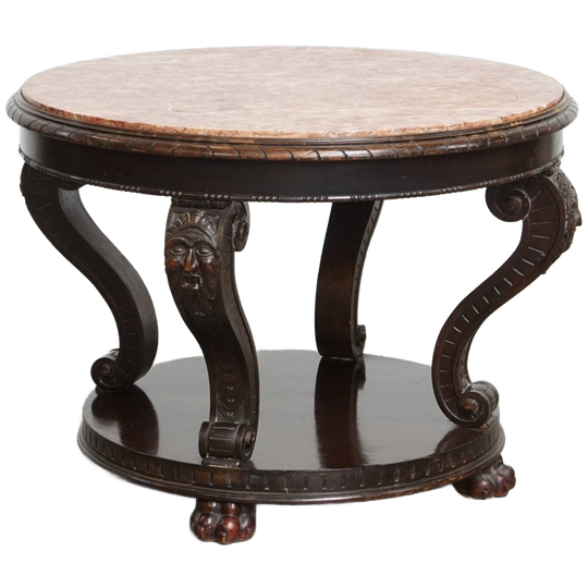 Royale, Antieke Franse Bijzettafel Uit Begin 1900 Gemaakt Van Vruchtenbomenhout 1