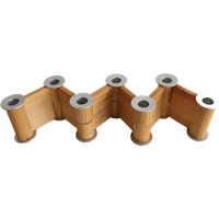 Harmonica Kaarsen Standaard Voor 7 Kaarsen, Hout Met Metaal.
