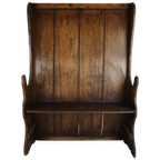 Antique Westcountry Pine High Back Settle 1800S thumbnail 1