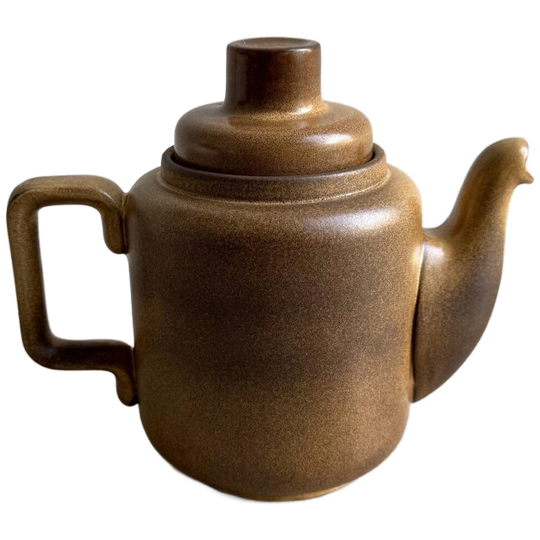 Vintage Bruin Keramiek Theepot / Koffiepot 1