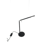 Zwart Metalen Kantelbare Bureaulamp Met Chromen Details thumbnail 1