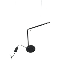 Zwart Metalen Kantelbare Bureaulamp Met Chromen Details