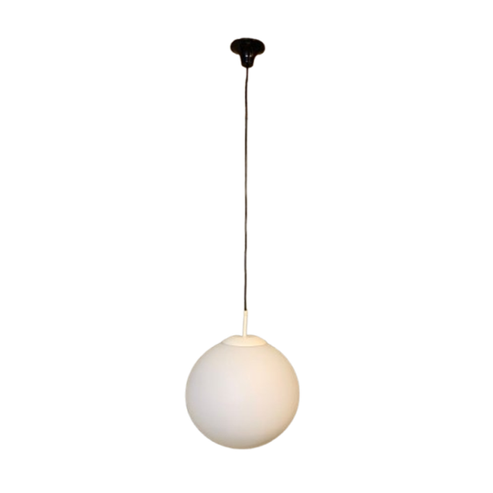 Grote Witte Bollamp, Glashutte Limburg. 35 Cm Doorsnee. 1