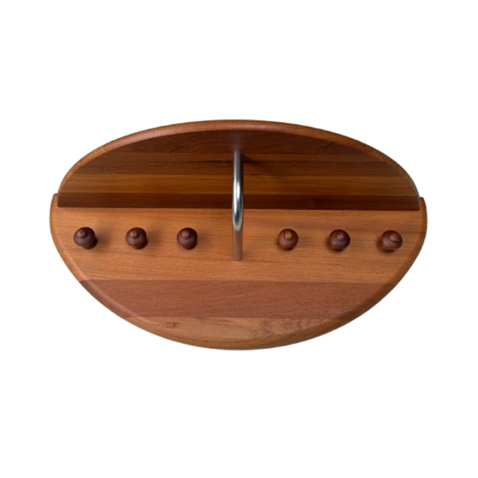 Vintage Deense Teak Houten Kapstok Van Cfc Silkeborg 1