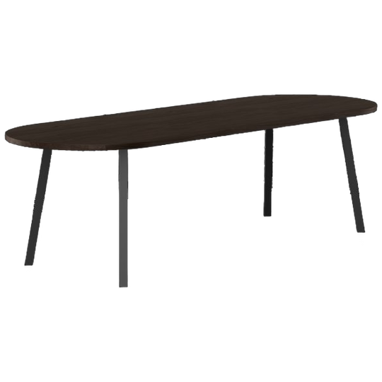 Studio Henk Eettafel New Classic, Gerookt Gebeitst, Plat Ovaal 1