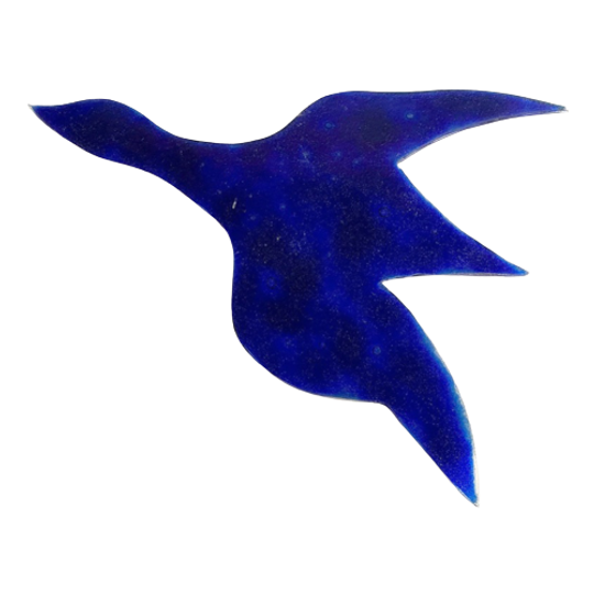 Grote Blauw Glazen Vogel 1