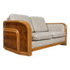 Sofa 2-Zit Bamboo And Rattan Met Grafisch Patroon thumbnail 1