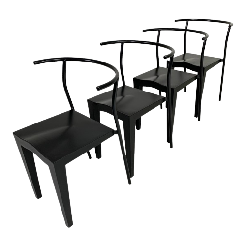 Set Van 4 Dr Glob Kartell Stoelen Door Starck, Jaren 90