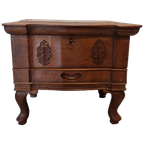 Teak Houten Juwelen Miniatuur Kastje, Jaren 70/80 thumbnail 1