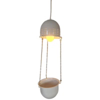 Vintage Woja Design Lamp Met Bloempot.