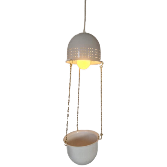 Vintage Woja Design Lamp Met Bloempot. 1