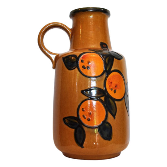 Vaas W-germany Okergeel Sinasappel Decor 1