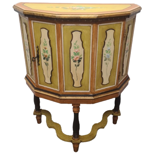 Vintage Italiaans Beschilderd Kastje Firenze 1