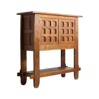 Franse Brutalist Rustieke Folk Art Bar Kast Uit 1940
