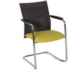 Haworth Comforto D5568 Vergaderstoel, Groen / Grijs Mesh, Sledeframe thumbnail 1
