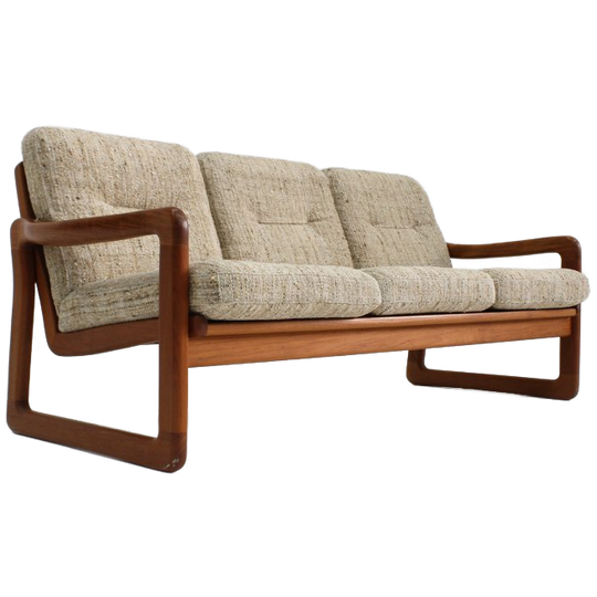 Vintage Mid Century Sofa Teak Holstebro Möbelfabrik Jaren 60 1